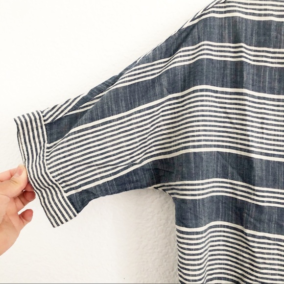 Zara chambray striped top - Picture 3 of 9